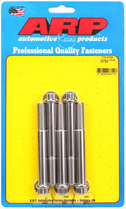 ARP 7/16-20 x 3.750 12pt SS bolts thumbnail 2