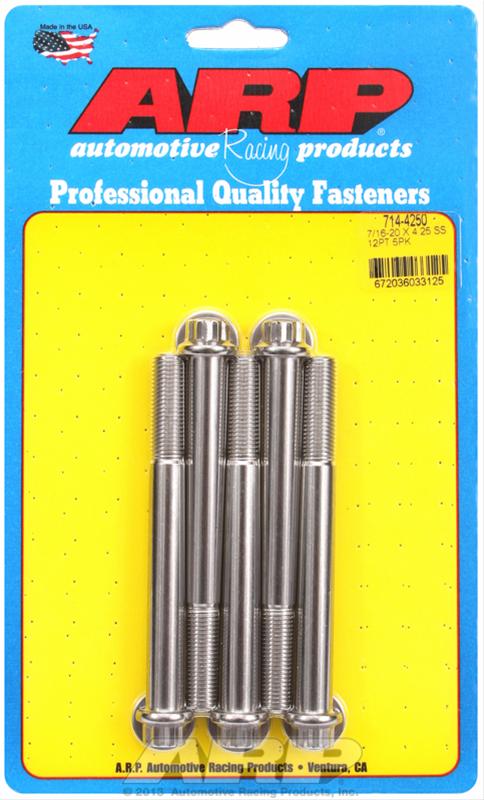 ARP 7/16-20 x 4.250 12pt SS bolts thumbnail 2