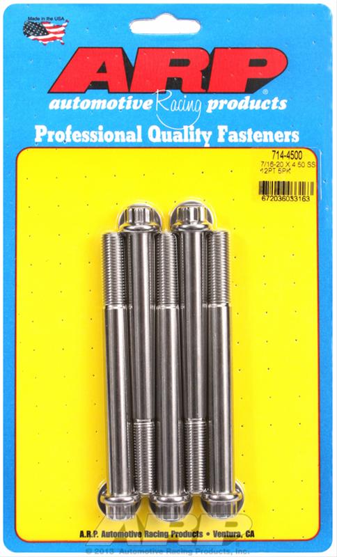 ARP 7/16-20 x 4.500 12pt SS bolts thumbnail 2