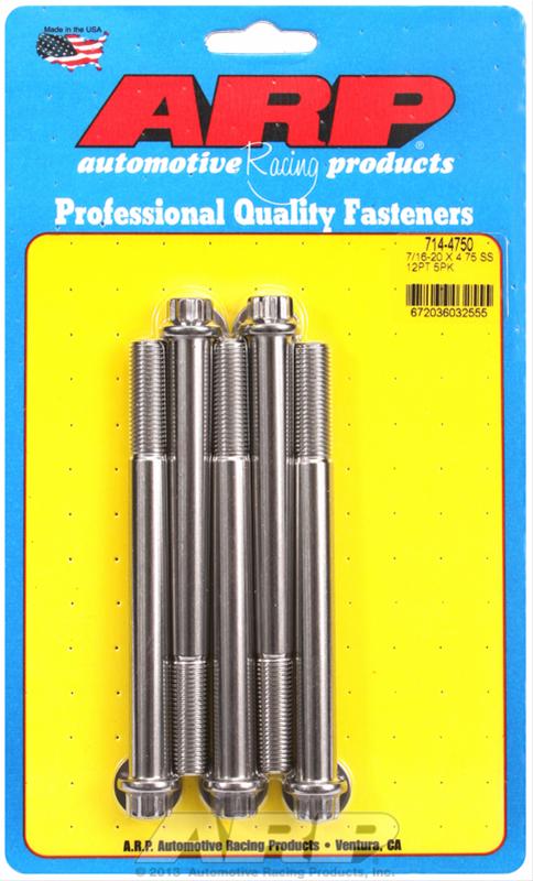 ARP 7/16 -20 x 4.7500 12pt SS Bolts (5/pkg) thumbnail 2