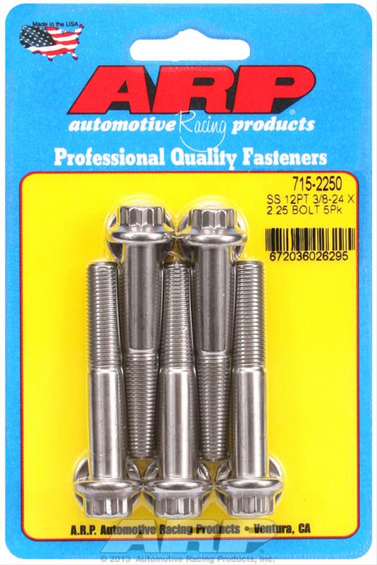 ARP 3/8-24 x 2.250 12pt 7/16 wrenching SS bolts thumbnail 2
