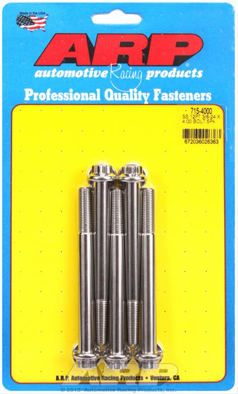 ARP 3/8-24 x 4.000 12pt 7/16 wrenching SS bolts thumbnail 2