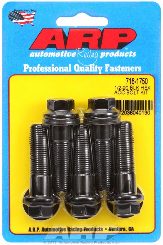 ARP 1/2-20 x 1.750 hex black oxide bolts thumbnail 2