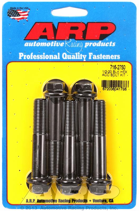 ARP 1/2-20 in. Thread, 2.75 in 8740 Chromoly Bolts - Set of 5 thumbnail 2