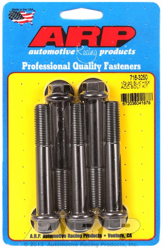 ARP 1/2-20 x 3.250in Black Oxide Bolts - Set of 5 thumbnail 2