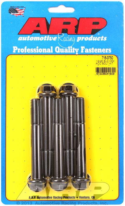 ARP 1/2-20 x 3.750 hex black oxide bolts thumbnail 2