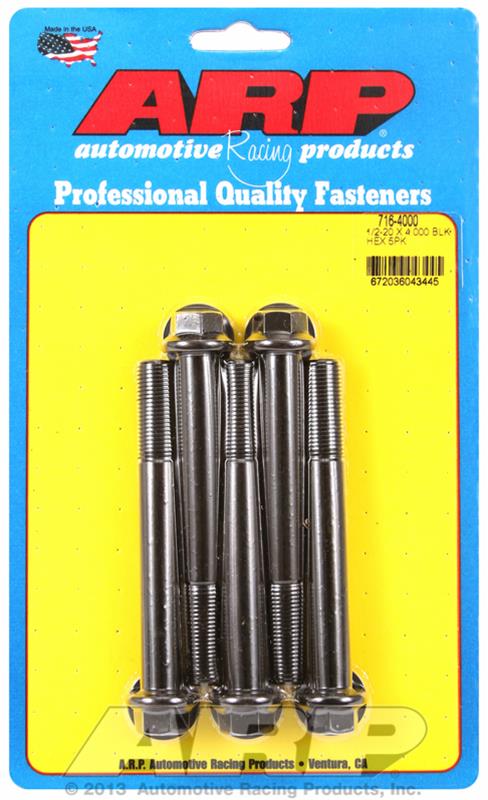 ARP 1/2-20 x 4.000 hex black oxide bolts thumbnail 2