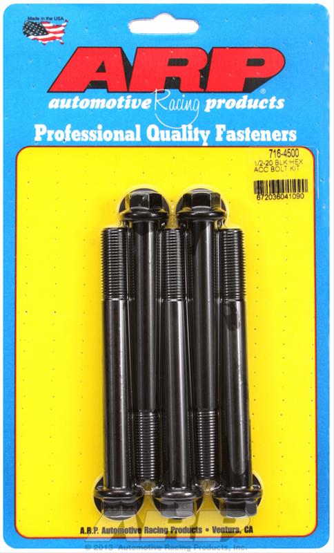 ARP 1/2-20 x 4.500 hex black oxide bolts thumbnail 2