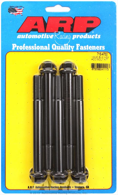 ARP 1/2-20 x 4.750 hex black oxide bolts thumbnail 2