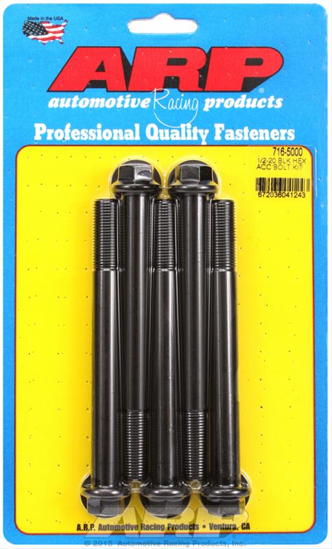 ARP 1/2-20 x 5.000 hex black oxide bolts thumbnail 2