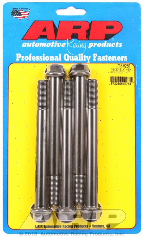 ARP 1/2-20 x 5.250 hex black oxide bolts thumbnail 2