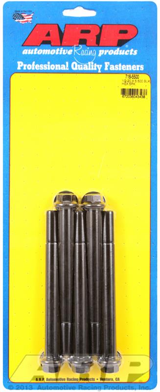 ARP 1/2-20 x 5.500 hex black oxide bolts thumbnail 4