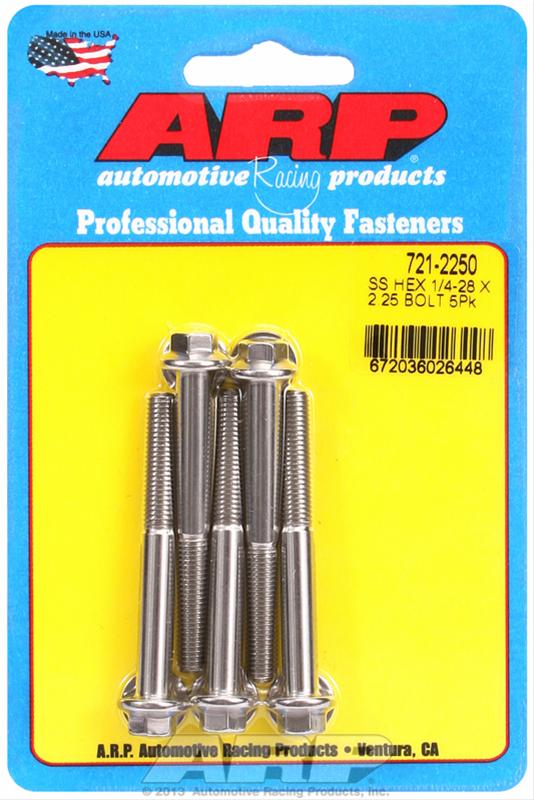 ARP 1/4-28 x 2.250 hex SS bolts thumbnail 2