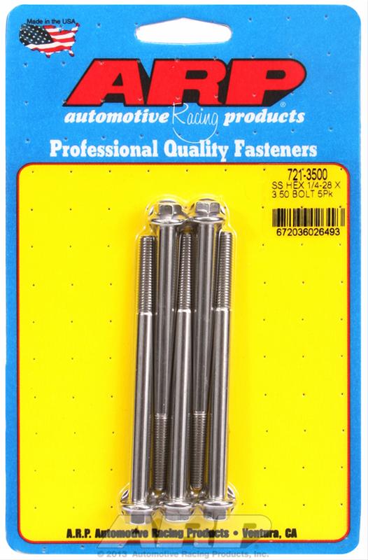 ARP 1/4-28 x 3.500 hex SS bolts thumbnail 2