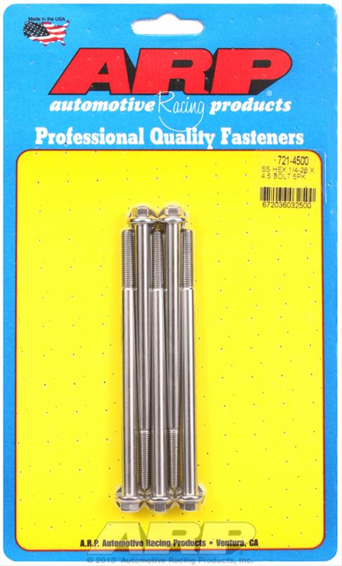ARP 1/4-28 x 4.500 hex SS bolts thumbnail 2