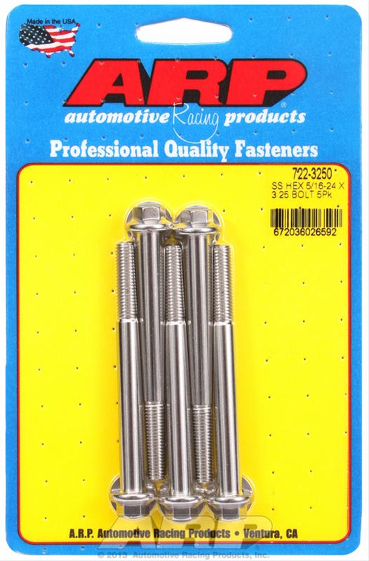 ARP 5/16-24 x 3.250 hex SS bolts thumbnail 2