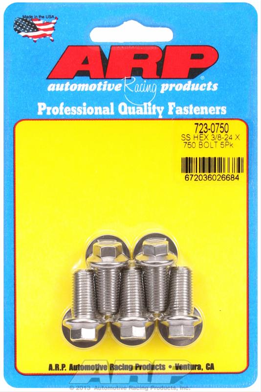 ARP 3/8-24 x .750 hex SS bolts thumbnail 2