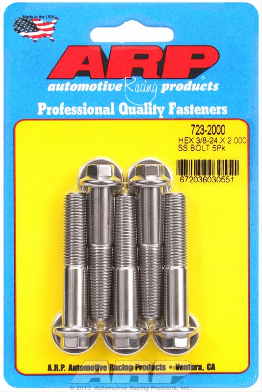 ARP 3/8-24 x 2.000 hex SS bolts thumbnail 2