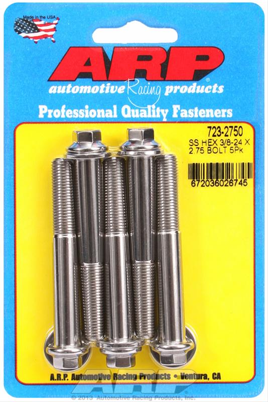 ARP 3/8-24 x 2.750 hex SS bolts thumbnail 2