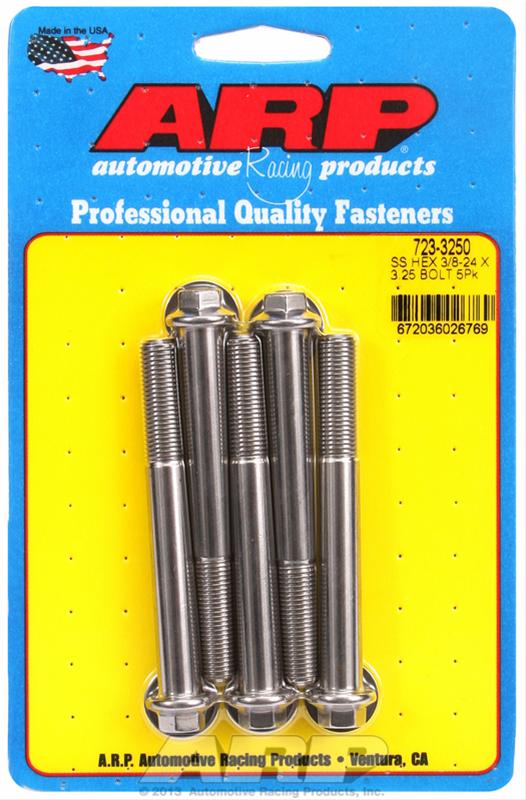 ARP 3/8-24 x 3.250 Hex SS Bolts (5/pkg) thumbnail 2