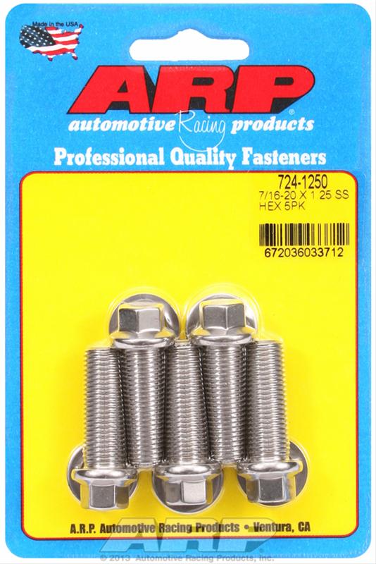 ARP 7/16-20 x 1.250 Stainless Steel Hex Bolts thumbnail 2