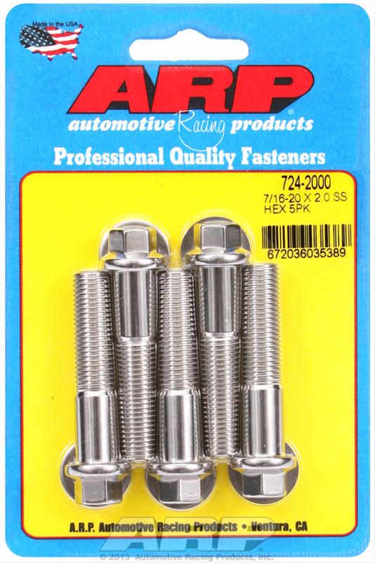 ARP 7/16-20 x 2.000 hex SS bolts thumbnail 2