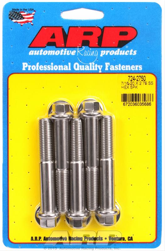 ARP 7/16-20 x 2.750 hex SS bolts thumbnail 2