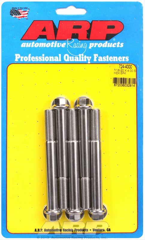 ARP 7/16-20 x 4.000 hex SS bolts thumbnail 2