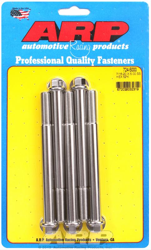 ARP 7/16-20 x 5.000 hex SS bolts thumbnail 2