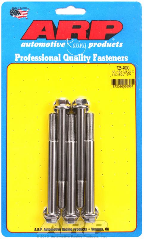 ARP 3/8-24 x 4.000 hex 7/16 wrenching SS bolts thumbnail 2