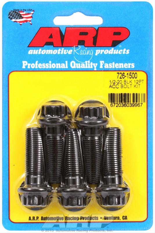 ARP 1/2in -20 x 1.500 12pt Black Oxide Bolts (5/pkg) thumbnail 2