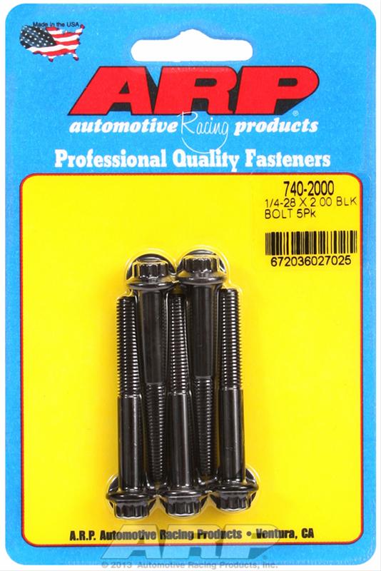 ARP 1/4-28 x 2.000 12pt black oxide bolts thumbnail 2