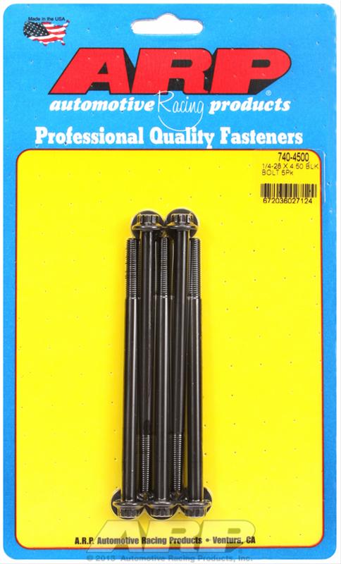 ARP 1/4-28 x 4.500 12pt black oxide bolts thumbnail 2