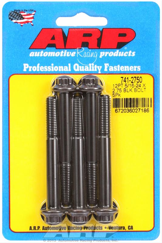 ARP 5/16in - 24 x 2.750in 12pt Black Oxide Bolts (5/pkg) thumbnail 2