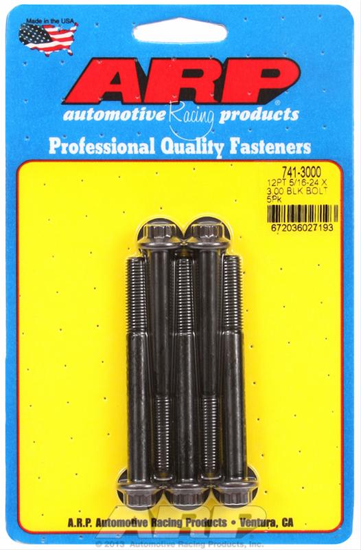 ARP 5/16-24 x 3.000 12pt black oxide bolts thumbnail 2