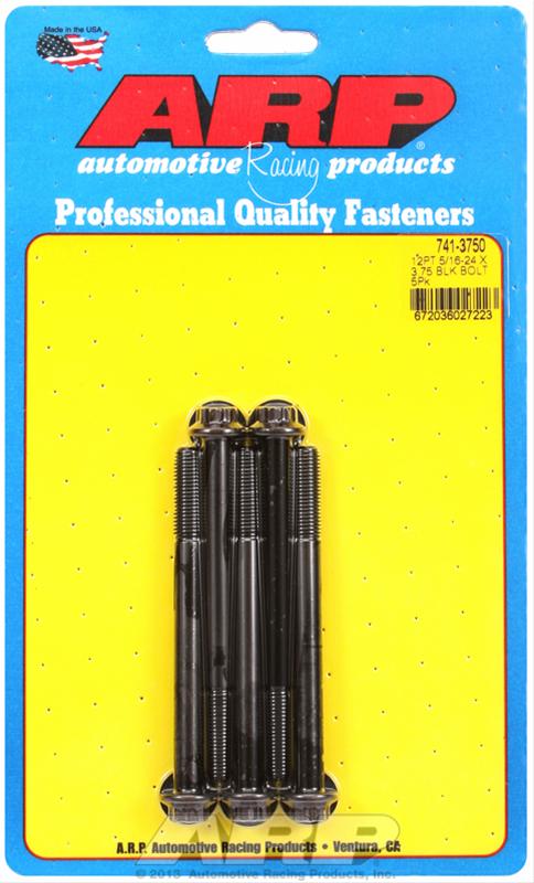 ARP 5/16-24 x 3.750 12pt black oxide bolts thumbnail 2