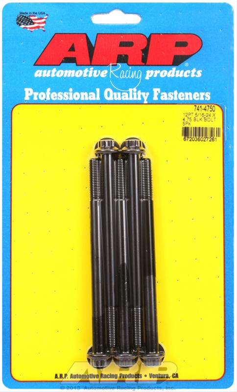ARP 5/16-24 x 4.750 12pt black oxide bolts thumbnail 2