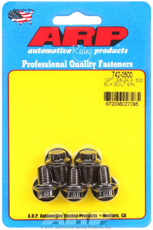ARP 3/8in-24 x .500 UHL 12pt Black Oxide Bolts (5/pkg) thumbnail 2