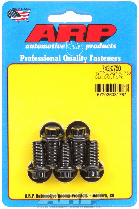 ARP 3/8-24 x .750 12pt Black Oxide Bolts (5/pkg) thumbnail 2