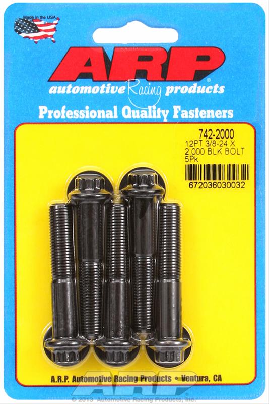 ARP 3/8-24 x 2.000 12pt black oxide bolts thumbnail 2