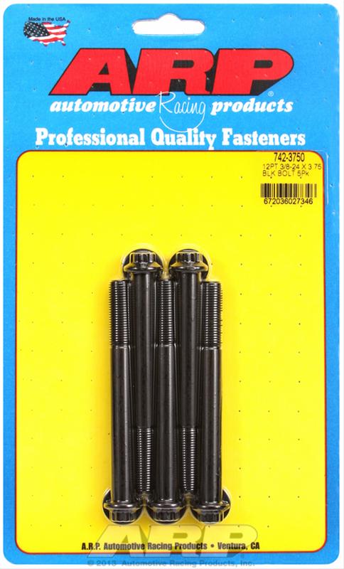 ARP 3/8-24 x 3.750 12pt black oxide bolts thumbnail 2