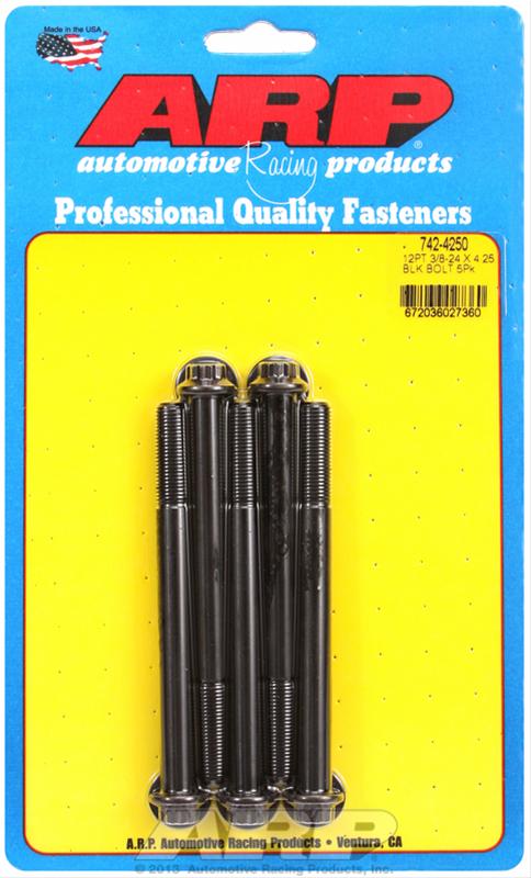 ARP 3/8-24 x 4.250 12pt black oxide bolts thumbnail 2