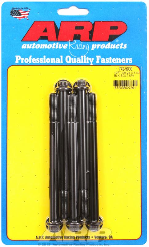 ARP 3/8-24 x 5.000 12pt black oxide bolts thumbnail 2