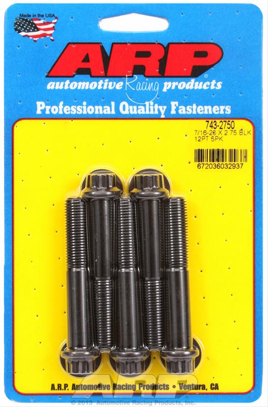 ARP 7/16-20 x 2.750 12pt black oxide bolts thumbnail 2