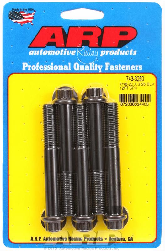 ARP 7/16-20 x 3.250 12pt black oxide bolts thumbnail 2