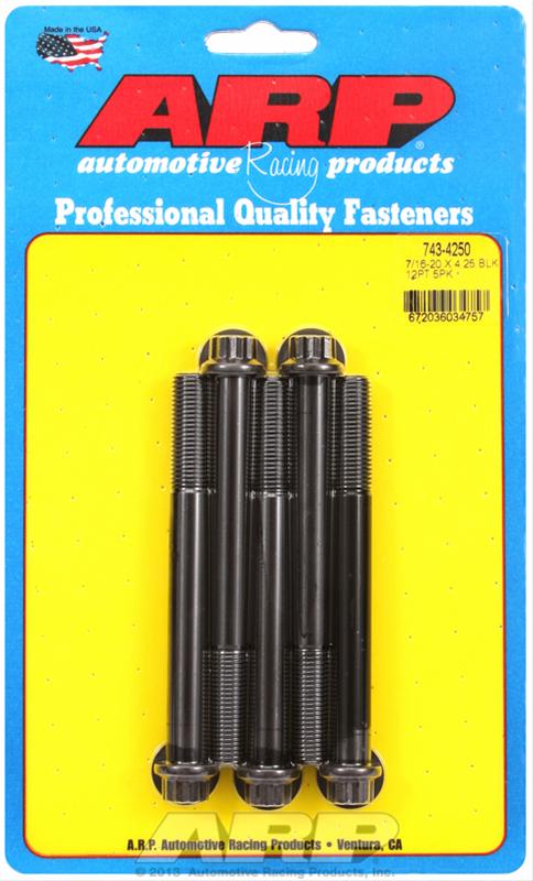 ARP 7/16-20 x 4.250 12pt black oxide bolts thumbnail 2