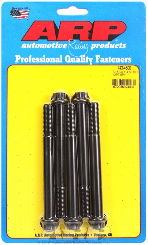 ARP 7/16-20 x 4.500 12pt Black Oxide Bolts thumbnail 2