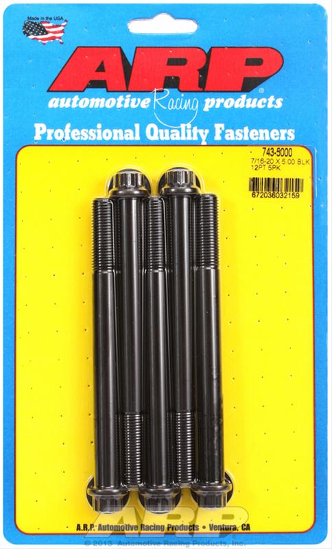 ARP 7/16-20 x 5.000 12pt black oxide bolts thumbnail 2
