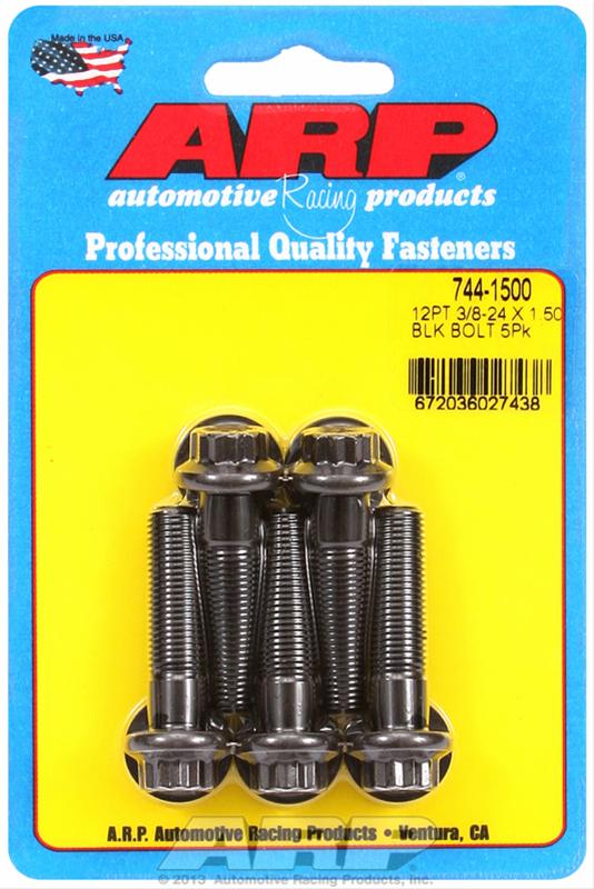 ARP 3/8 in.-24 RH Thread, 1.500 in 12 Point Bolts- Set of 5 thumbnail 2