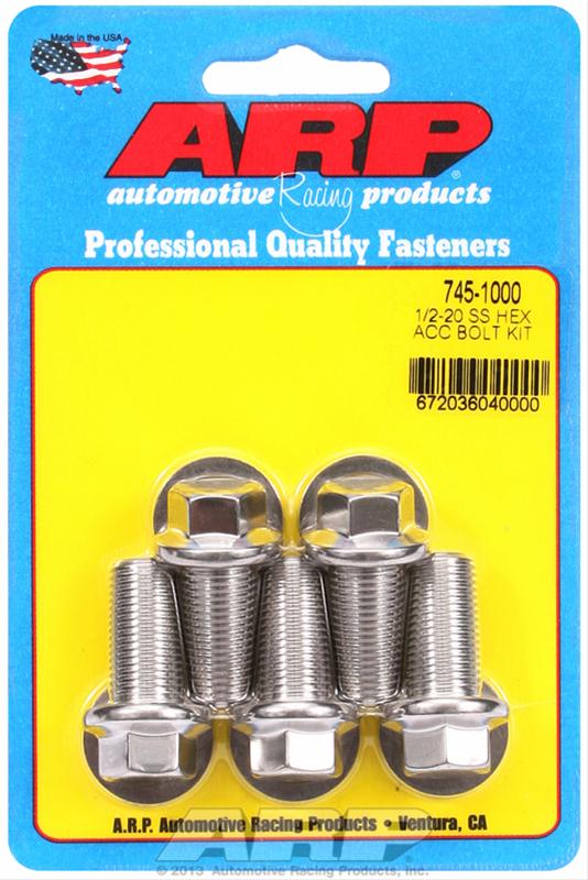 ARP 1/2-20 x 1.000 hex SS bolts thumbnail 2